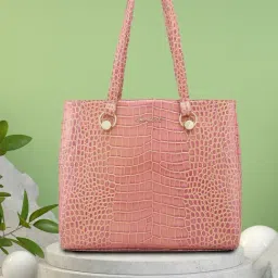 Caprese Faux leather Pink Women Handbag-image-94
