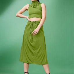 PURVAJA Light Green Midi Co-Ord Set-picture-27