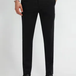 Arrow Black Slim Fit Trousers-picture-42