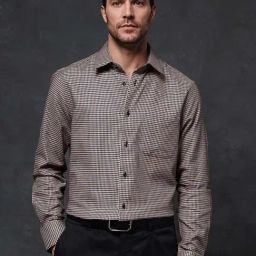 Rare Rabbit Beige Regular Fit Checks Shirt-image-99