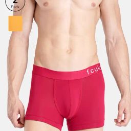FCUK Red Modal Solid Trunks Pack of 2-picture-22