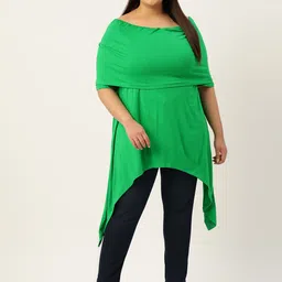 theRebelinme Plus Size Solid Layered Longline Top image 1