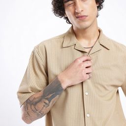 glitchez Self Checked Relaxed Fit Shirt-image-26