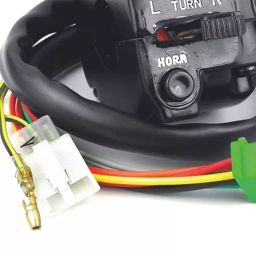 Uno Minda Handle Bar Switch - Left Side, DC, 2 Wire Coupler, 1 Bullet Terminal, Kick Start for Bajaj Boxer CT (SW-0721B) image 3