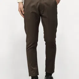 JAINISH Men Coffee Brown Tapered Fit Chinos Trousers-image-24