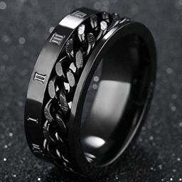 MEENAZ Men Silver-Plated Textured Finger Ring-25