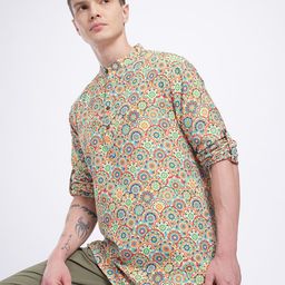 Anouk Rustic Men Ethnic Motifs Printed Kurta-image-37
