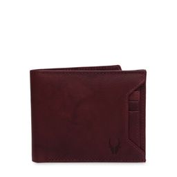 WildHorn Men Burgundy Solid RFID Protected Genuine Leather Two Fold Wallet-29