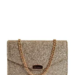 Lino Perros Golden Shimmer Flap Sling Bag-66