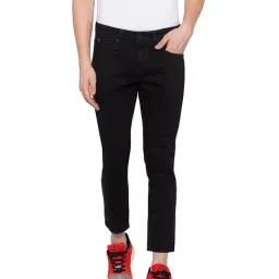 Spykar Black Tapered Fit Lightly Washed Jeans-picture-13