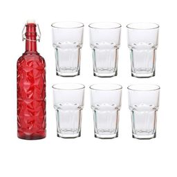 SOMIL Red Glass Airtight Can Bottle-image-97