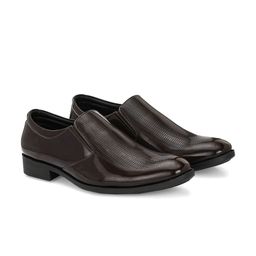 Azzaro Black Men Textured Formal Slip-Ons-image-33