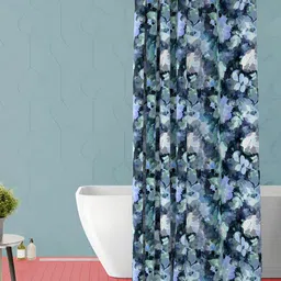 ArtzFolio Blue and White Printed Waterproof Shower Curtain-image-62