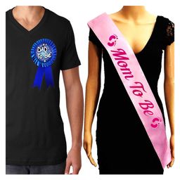 Party Propz Mom to Be Sash Dad To Be Badge - PacK Of 2-image-10