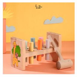 The Little Boo Wooden Hammer Bench-  Brown-image-2