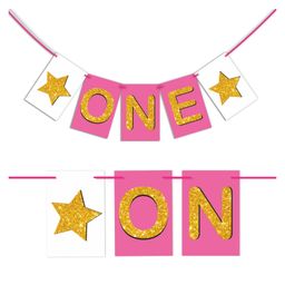 Wobbox 1st Happy Birthday Banner, Happy Birthday Decoration Items Pink -Pack Of 1-image-32