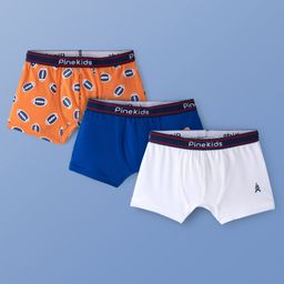 Pine Kids Cotton Spandex Knit Printed Trunks Pack of 3 (Colour May Vary)-image-91