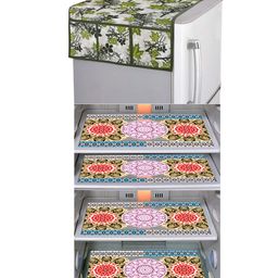 Dakshya Industries Fridge Top Cover and Fridge Mat Combo Set of 5-44