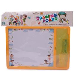 BitFeex Drawing Board Slate Writing Board 2 in 1 Educational Toy for Kids to Write and Learn Their Preschool Lessons with Chalk or Marker-Color may Vary, Pack of 1 pcs-image-26