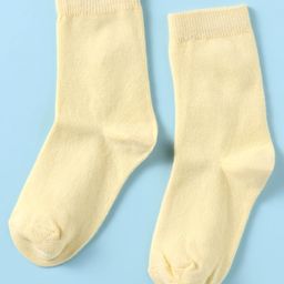 Mustang Cotton Knit Mid Calf Length Solid Color Socks - Yellow-image-49