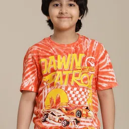 Kids Ville Boys Hot Wheels Typography Printed Pure Cotton T-Shirts-image-99