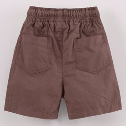 Cucumber Shorts with Drawstring Solid Color - Brown image 2