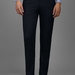 Louis Philippe Men Checked Slim Fit Trousers-image-46
