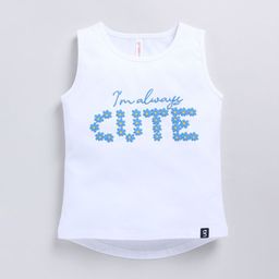 Ginie Girls Typography Printed Breathable Vest-picture-37