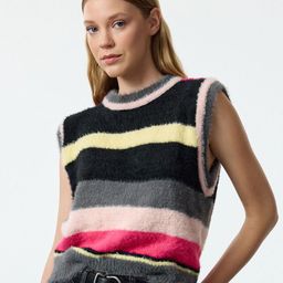 Trendyol Women Speckled Striped Sweater Vest-picture-23