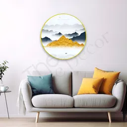 The Castle Decor White & Gold-Toned Nature Sparkle Wooden Wall Art-48
