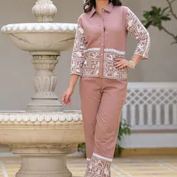 Zolo Label Floral Embroidered Shirt With Trousers-image-61
