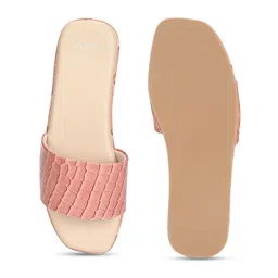 yoho Textured Open Toe Flats image 2