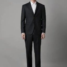Luxure By Louis Philippe Black Slim Fit Checks Two Piece Suit-image-90