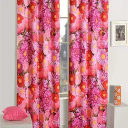 Swayam Multicolor Lounge Eyelet Door Curtain - Single Piece (7 Ft)-13
