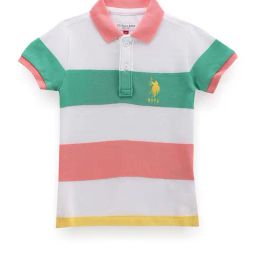 U.S. Polo Assn. Kids Multicolor Striped Polo T-Shirt-image-50
