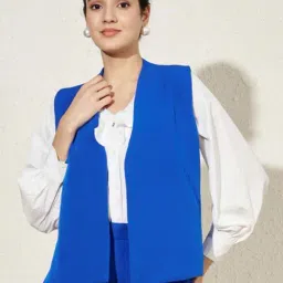 Brinns Blue Regular Fit Waistcoat-image-78