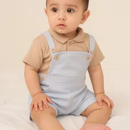BAESD Infants Pure Cotton Dungaree With T-Shirt-1