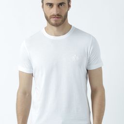 Huetrap Men White Solid Round Neck T-shirt-image-113