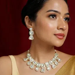 Teejh Taani Light Gold Necklace Set-image-20