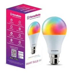 HomeMate Wi-Fi RGB, CCT 9 Watt Smart LED Bulb Compatible with Alexa, Google Assistant & Siri (Multi) image 1