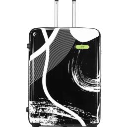 Skybags White & Black Splash Printed Large Hard Checked Luggage-25