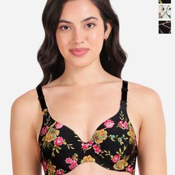 shyaway Pack Of 3 Floral Underwired Lightly Padded T-shirt Bras With All Day Comfort-image-61