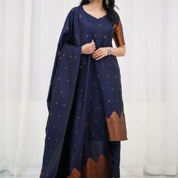 Shriyangan Women Ethnic Motifs Regular Kurta with Trousers & Dupatta-picture-0
