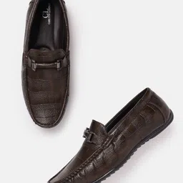 Carlton London Men Textured Horsebit Loafers-image-19