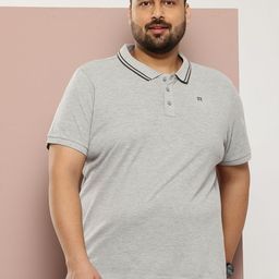 Sztori Men Plus Size Pure Cotton Polo Collar T-shirt-29