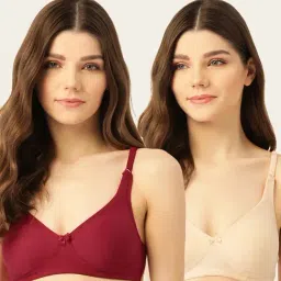 Lady Lyka Multicolor Non Wired Non Padded T-Shirt Bra (Pack Of 2)-image-60