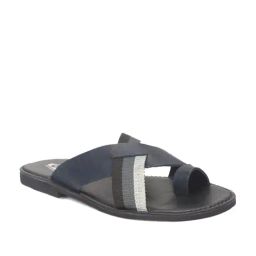 V8 by Ruosh Men's Navy Cross Strap Sandals-image-31