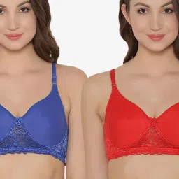 Clovia Multicolor Non Wired Padded T-Shirt Bra (Pack Of 2)-picture-19