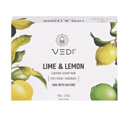 Vedi Herbals Lime & Lemon Castile Soap Bar- 100 g image 2