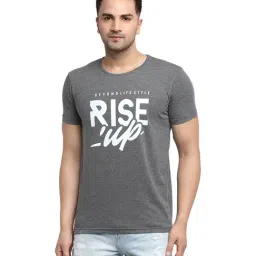 Vimal Jonney Grey Printed T-Shirt-image-91